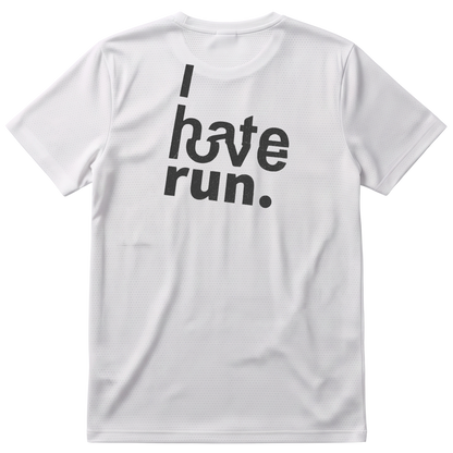 I Hate/Love Run Performance – Poliamida Premium & Proteção UV-50 (estampa nas costas)