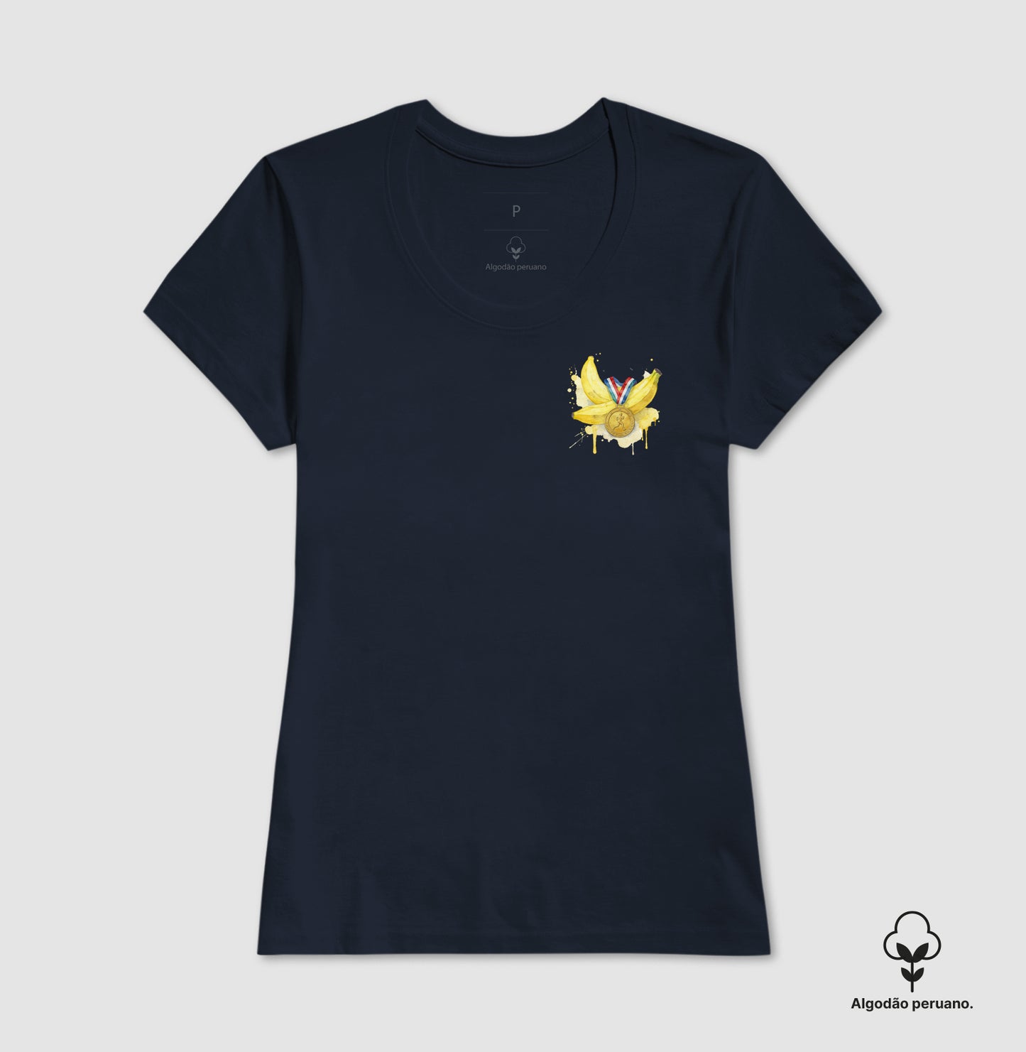 Banana e medalha - Aquarela