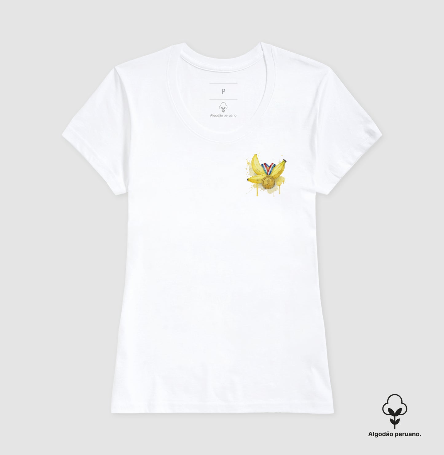 Banana e medalha - Aquarela